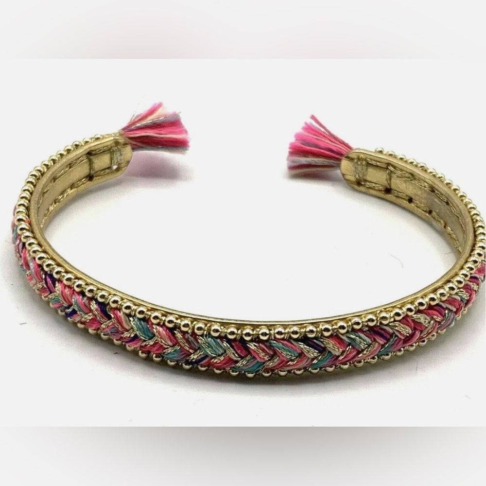 Stella & Dot Gold and Pink Wanderer Cuff Bracelet 💕